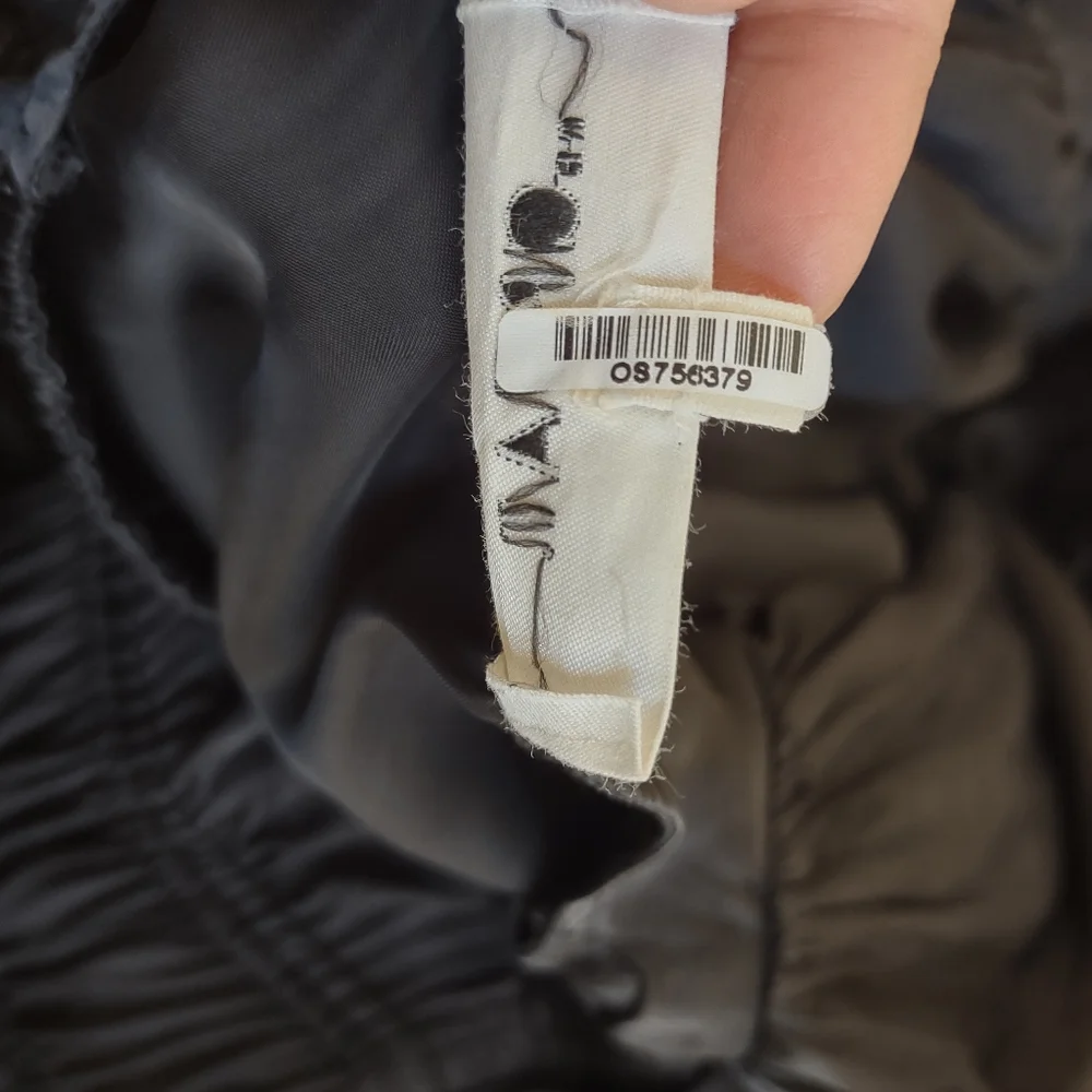 THE GREAT. Black Satin Tiered Maxi Dress - Picture 12 of 13